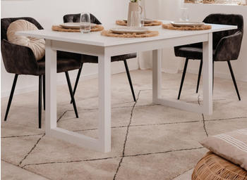 Finori Esstisch Denver in wei&szlig; K&uuml;chentisch ausziehbar 160 - 200 x 90 cm bis 8 Personen