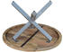 sam Esszimmertisch rund 140 cm Mangoholz Natur Silber RUNIS