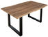 sam Esstisch Baumkante massiv Akazie stone 180 x 90 cm schwarz LAUREN