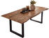 sam Esstisch Baumkante Massiv Mango naturfarben 160 x 85 schwarz U-Gestell NORINA