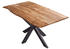 sam Esstisch Baumkante massiv Akazie natur 120 x 80 cm Spidergestell schwarz BENNI