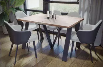 Endo-M&ouml;bel XXL Esstisch Lungo 130cm 405cm ausziehbar (Artisan Eiche)