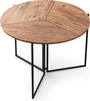 Hanah Home Esstisch rund Melamin Eiche 100x100x73 cm