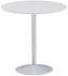 möbelando Esszimmertisch Rund 75x75x74 cm Weiß Hochglanz