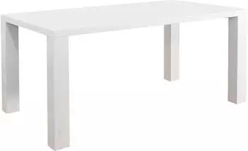 SalesFever Esstisch MDF-Holz 200x100x76 cm Hochglanz weiß SalesFever Esstisch MDF-Holz 200x100x76 cm Hochglanz weiß