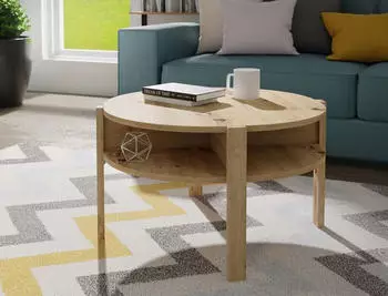 Forte Couchtisch Corno holzfarben 45,5 &Oslash;74.4 cm