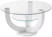 Stolkom Couchtisch "Denver" Couchtisch, OTTOs Choice, rund mit Glas, Tisch -Gestell