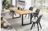 SalesFever Esstisch Baumkante (160x90cm Eichenholz massivMetall schwarz 160x90 cm x75 cm natur (390986)