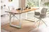 SalesFever Esstisch Akazienholz 180x90cm 26 mm Metall naturfarben weiß (398906)