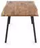 SalesFever Massiver Esstisch 140x80 cm 3,5 cm Akazie Natur Baumkante V-Gestell Schwarz (397411)