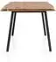 SalesFever Massiver Esstisch 140x80 cm 3,5 cm Akazie Natur Baumkante V-Gestell Schwarz (397411)