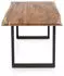 SalesFever Esstisch 180x90cm Baumkante 3,5 cm massiv Akazie Natur mit U-Gestell Schwarz (397466)