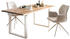 SalesFever Esstisch 140x80 cm Tischplatte Akazie 35 mm U-Gestell Metall (398777)
