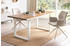 SalesFever Esstisch 140x80 cm Tischplatte Akazie 35 mm U-Gestell Metall (398777)