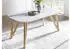 SalesFever Esstisch skandinavisches DesignHolz massive Eiche Tischplatte weiß lackiert 140x90x76 cm (372418)