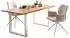 SalesFever Esstisch Akazienholz 120x80 cm 26 mm Metall naturfarben - weiß (398876)