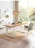 SalesFever Esstisch Akazienholz 120x80 cm 26 mm Metall naturfarben - weiß (398876)
