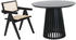 SIT Esstisch Ø 100 cm klar lackiert rund Hevea & Holz-Furnier schwarz 100x100x77 cm (07107-91)