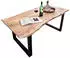 SIT Baumkante-Esstisch 220x100 cm Akazie natur antik Stahlgestell antikschwarz B220x100x77 cm (07107-23