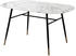 SIT EsstischMarmor-Optik (140 90 cm Tischplatte Glas weißMetall schwarz 140x90 cm x77 cm (19000-21)