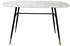 SIT EsstischMarmor-Optik (140 90 cm Tischplatte Glas weißMetall schwarz 140x90 cm x77 cm (19000-21)