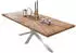 SIT Esstisch 180x100 cm 50 mm Teak naturMetall antiksilber 180x100x79 cm (15261-40)