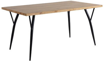 SIT Esstisch 150x90cm Eiche-Optik St&auml;rke 35 mm Tischbeine Metall schwarz 150x90 cm x77 cm (19000-06)