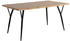 SIT Esstisch 150x90cm Eiche-Optik Stärke 35 mm Tischbeine Metall schwarz 150x90 cm x77 cm (19000-06)