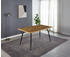 SIT Esstisch 150x90cm Eiche-Optik Stärke 35 mm Tischbeine Metall schwarz 150x90 cm x77 cm (19000-06)