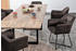 sam Esstisch Baumkante Mango natur 160 (260) x 90 cm Ansteckplatten schwarz NOAR Mango