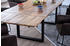 sam Esstisch Baumkante Mango natur 160 (260) x 90 cm Ansteckplatten schwarz NOAR Mango