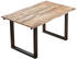sam Esstisch Baumkante Mango natur 200 (300) x 100 cm Ansteckplatten schwarz NOAR Mango