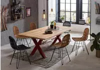 SIT Esstisch X-Gestell im industriellen Antiklook