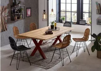 SIT TABLES & CO Tisch 180x100 cm natur, antikbraun (15880-00)