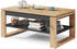 designimpex Multifunktionstisch 110x50/62x65 cm Eiche Anthrazit matt