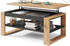 designimpex Multifunktionstisch 110x50/62x65 cm Eiche Anthrazit matt