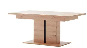 Primo S&auml;ulentisch ausziehbar Argon holzfarben 100x77