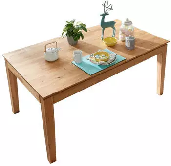 Livetastic Esstisch Braun massiv rechteckig konisch 90x75x160 cm ausziehbar
