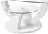 Livetastic Couchtisch Weiß Glas oval 60x40x110 cm