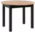 Mid.you Esstisch Schwarz Eiche Artisan rund 100x75x100 cm ausziehbar