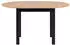 Mid.you Esstisch Schwarz Eiche Artisan rund 100x75x100 cm ausziehbar