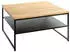CarryHome Couchtisch Schwarz Eiche Metall Eiche massiv quadratisch 70x40x70 cm