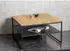 CarryHome Couchtisch Schwarz Eiche Metall Eiche massiv quadratisch 70x40x70 cm