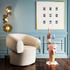 KARE Beistelltisch Braun Beige Hellrosa Glas Kunststoff Eis rund konisch 48x72x48 cm