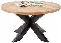 Couchtisch STOLKOM "Ace", braun (braun, schwarz, mango), Tische, rund, Tisch in Couchtisch STOLKOM "Ace", braun (braun, schwarz, mango), Tische, rund, Tisch in