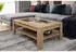 Mid.you Couchtisch Eiche Artisan Glas 1 Schubladen rechteckig 43x67x110 cm