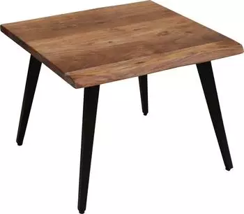 Mid.you Couchtisch Schwarz Akazie Metall Akazie rund 60x45x60 cm
