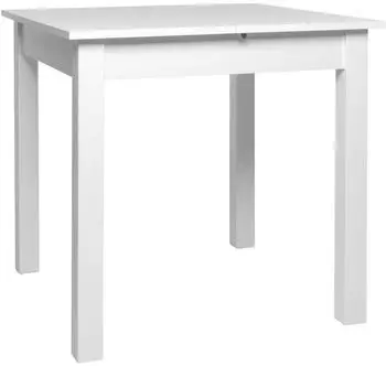 Mid.you Esstisch Wei&szlig; quadratisch 80x76.5x80 cm ausziehbar