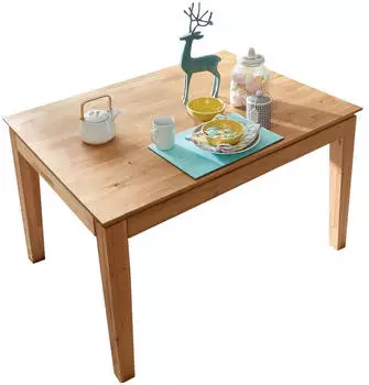Livetastic Esstisch Braun massiv rechteckig 80x75x120 cm ausziehbar