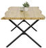 BOXXX Esstisch Schwarz Eiche rechteckig X-Form 90x76x140 cm